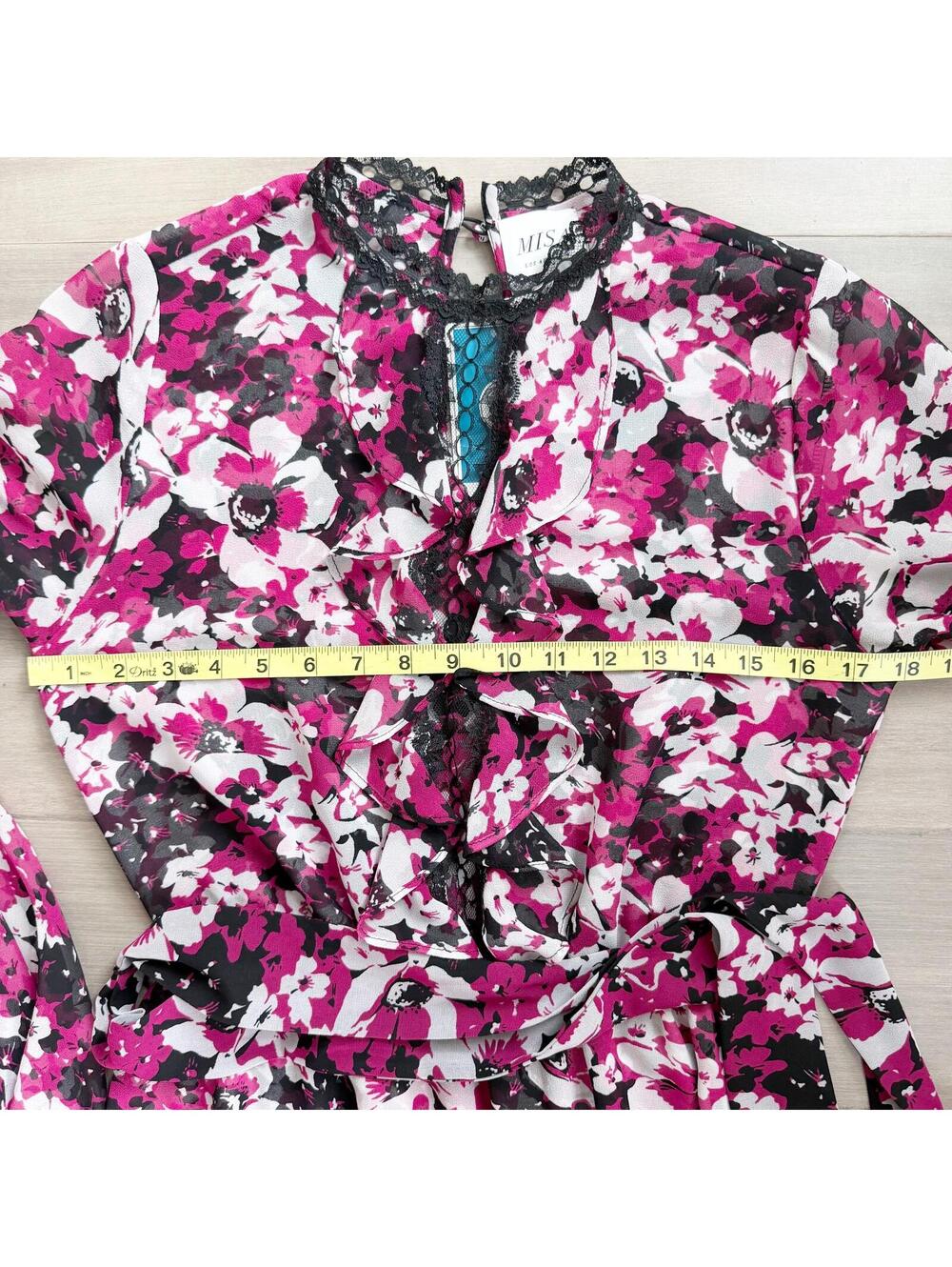 MISA Los Angeles Floral Print Ruffle Maxi Dress Size XS - Picture 4 of 8